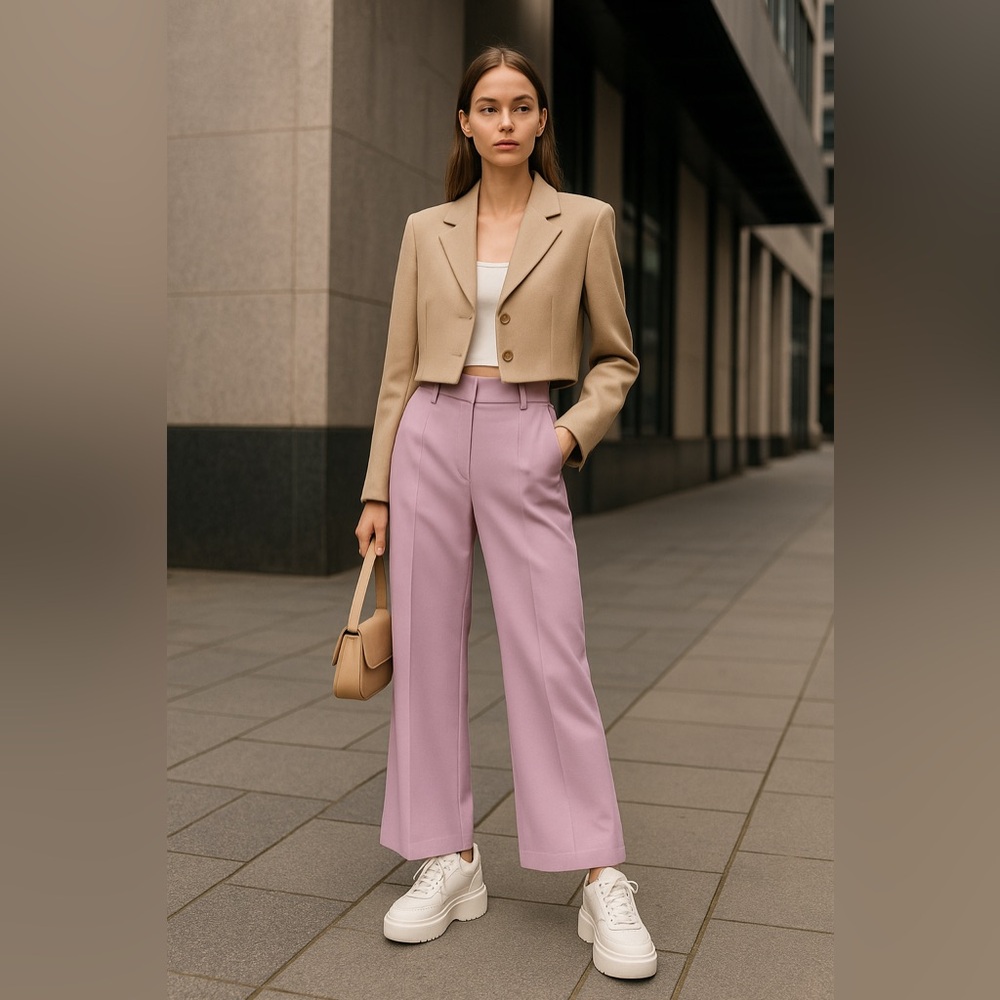 6US❣️zara lavender culottes
